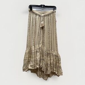 Surf Gypsy Striped Combo Maxi Skirt Beach Pool Swim Cover-Up Sz L Boho